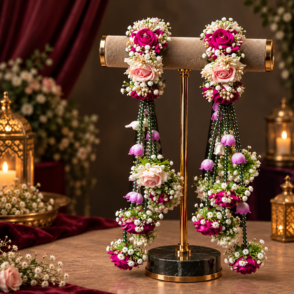 Meher Gul – Cascading Bridal Floral Jewellery