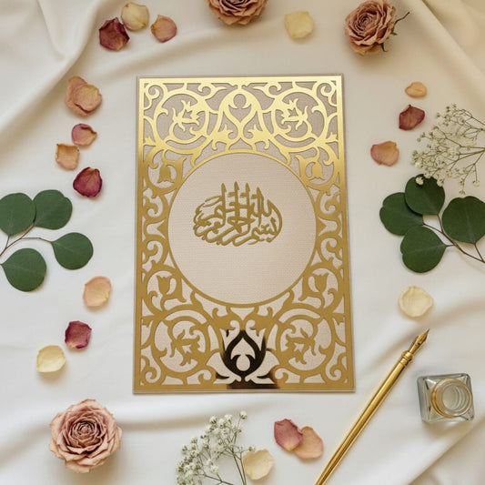 📖 Premium Velvet & Acrylic Nikah Booklet
Capture your special day with our luxurious, . This premium wedding contract book is designed to create a beautiful, lasting memory of your sacred union
Key Features:
Size: 12*18 Inches Closed Book
Size 24*18 Inches Open Book
Materials: Crafted with premium, durable velvet that offers a soft, elegant "feather touch" feel. The exquisite geometric design is achieved with high-quality acrylic for an exceptionally elegant and mod