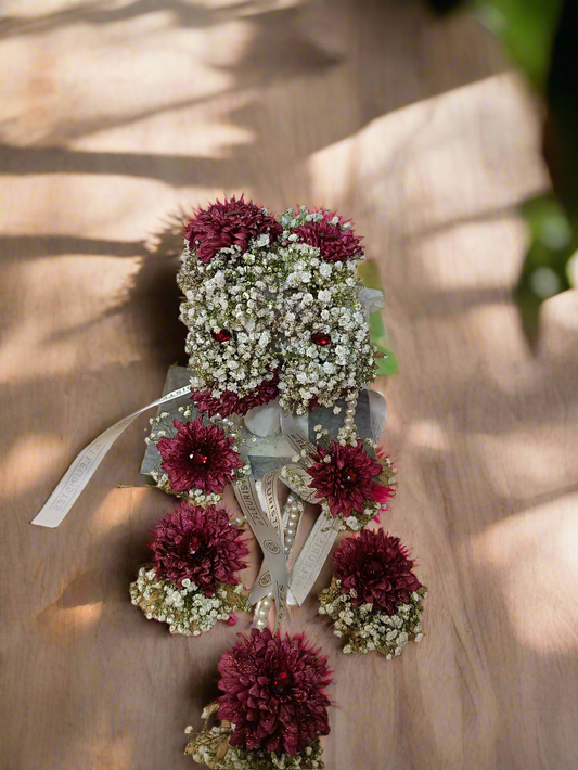 maroon babys breath dream