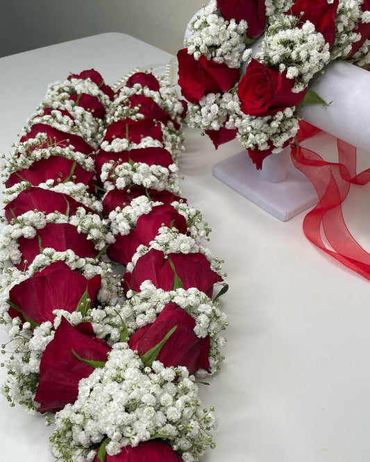 Imported Rose and baby's breath Garland
