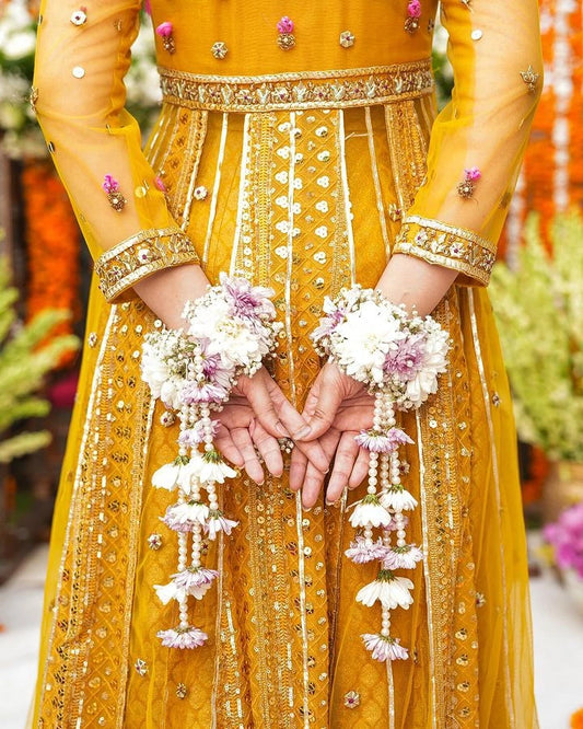 Haldi& Mehndi Flowers jewellery