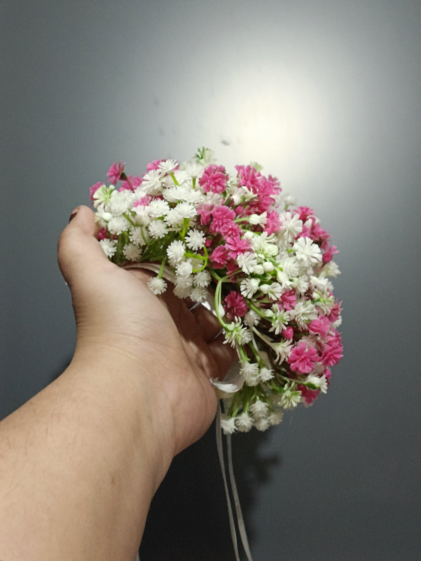 Baby's breath gajra pair