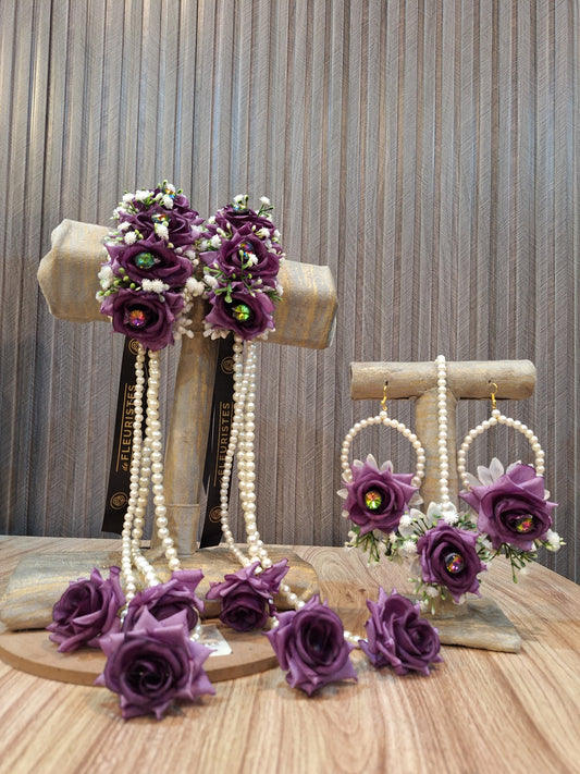 Purplish Floral Jewelry