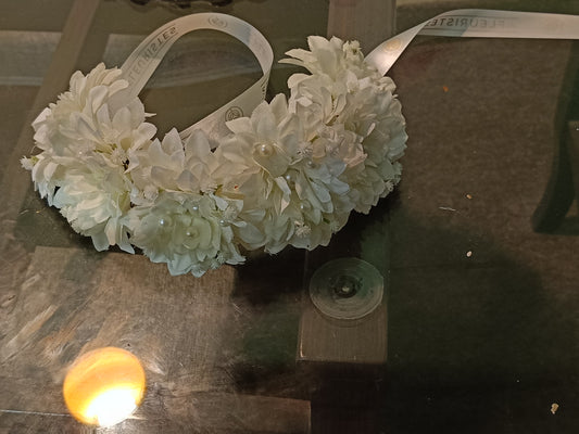 Cloud white Hair Bun