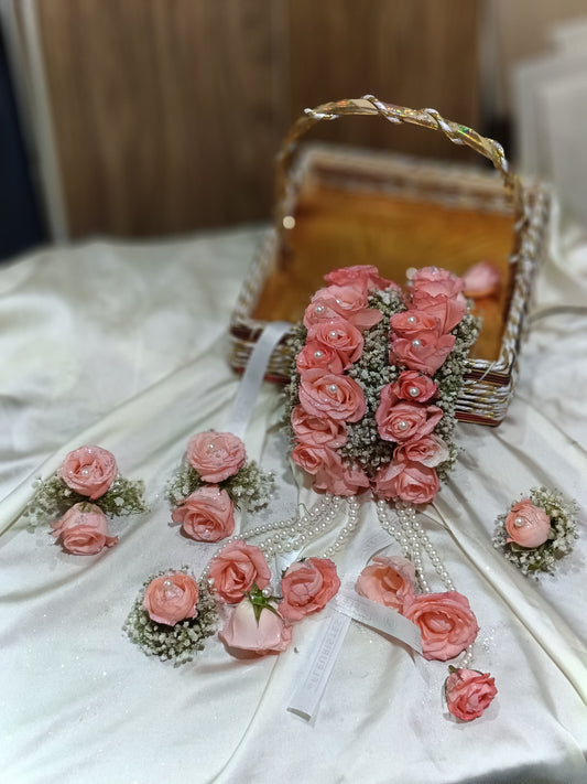 Pink Rose jewelry set