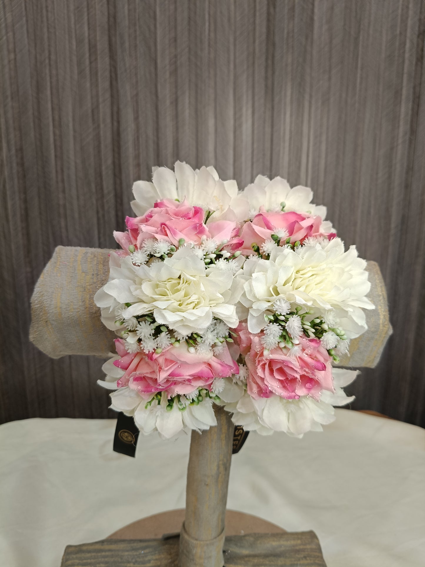 Pink Rose and White gajra for bride's