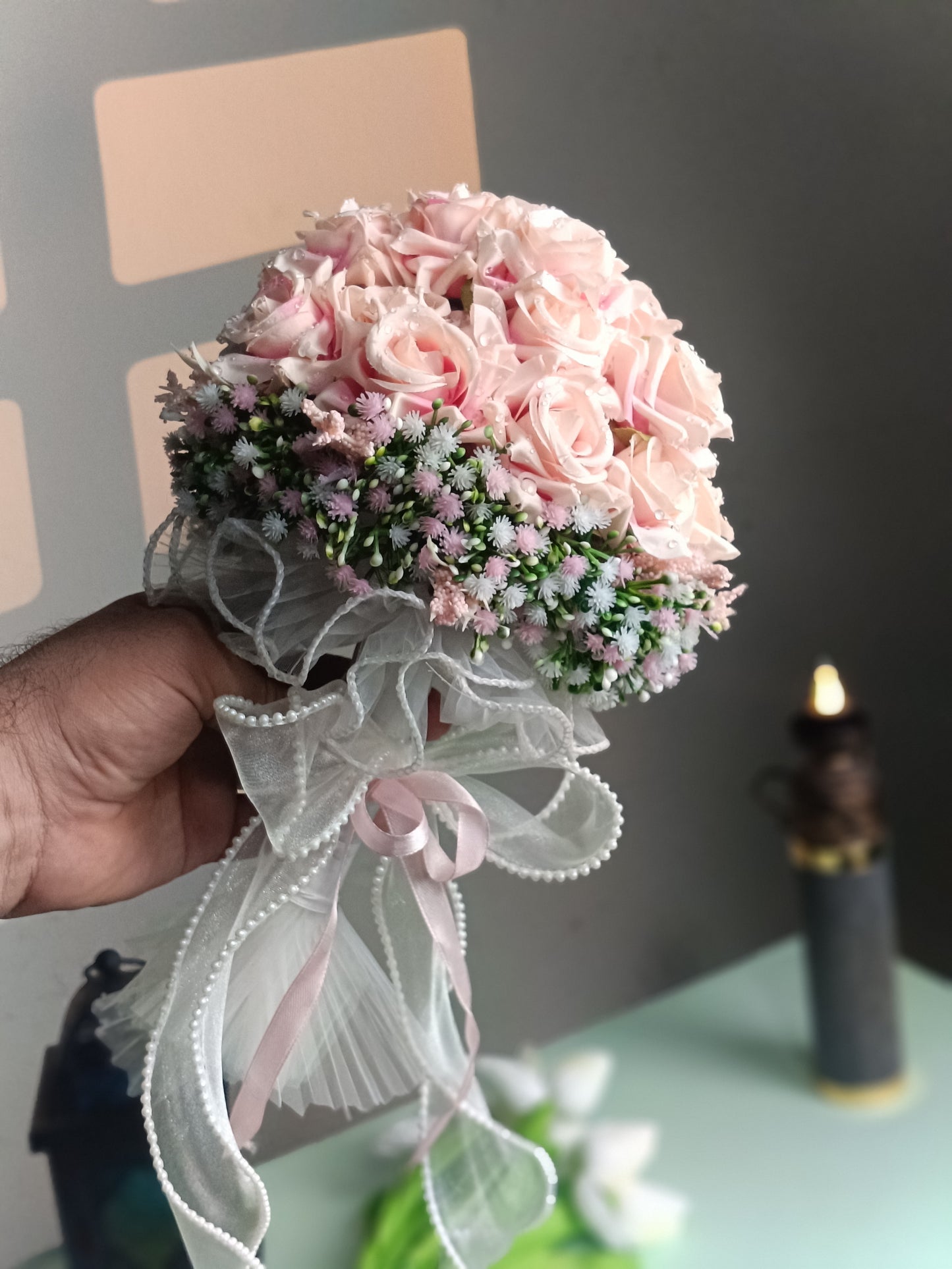 Peach paradise bridal bouquet