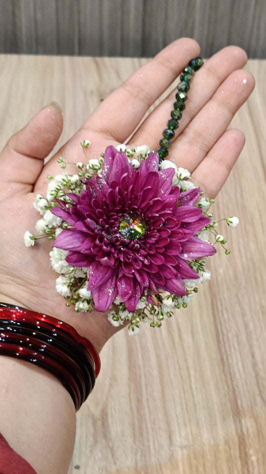 Chrysanthemum Earrings and Bindi
