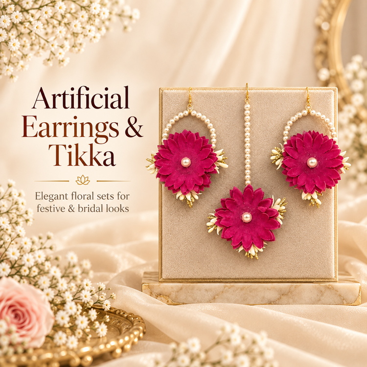 Earring & Tikka Sets | Bridal Jewelry – de Fleuristes