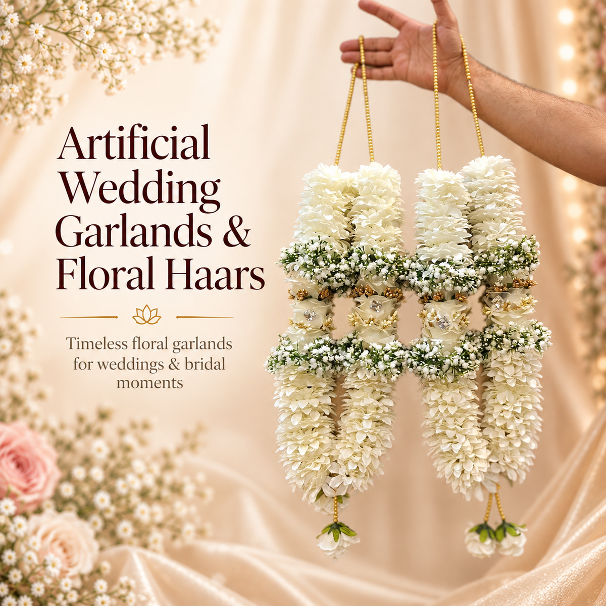 Artificial Wedding Garlands & Floral Haars | De Fleuristes