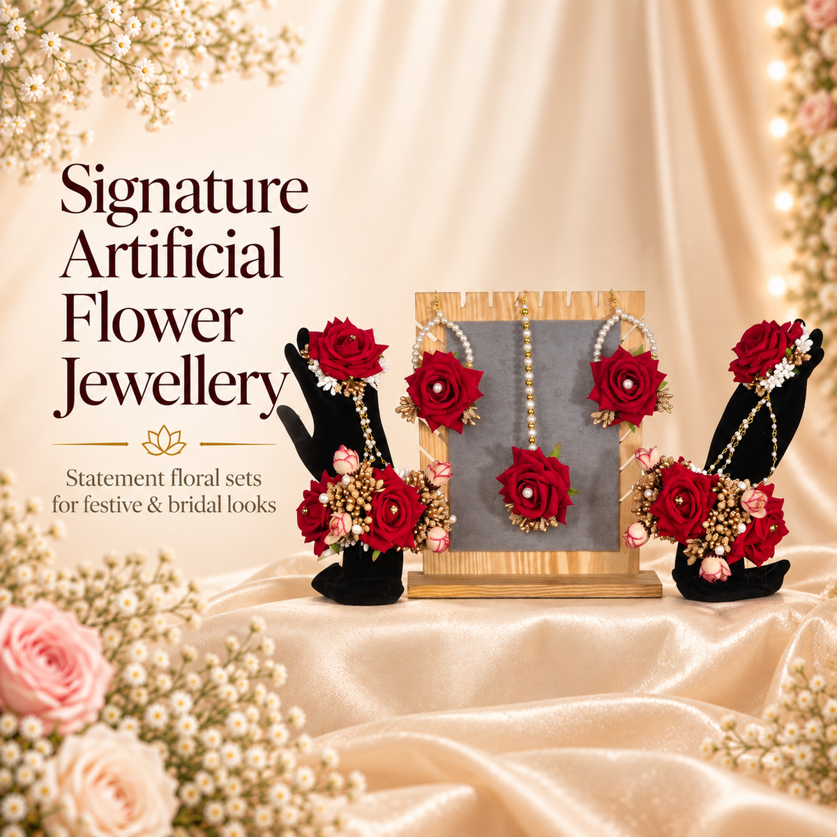 Signature Artificial Flower Jewellery Online in Pakistan | de Fleuristes
