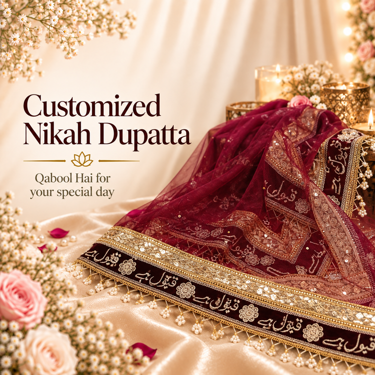 Customized Nikah Dupatta — Qabool Hai, Made Personal