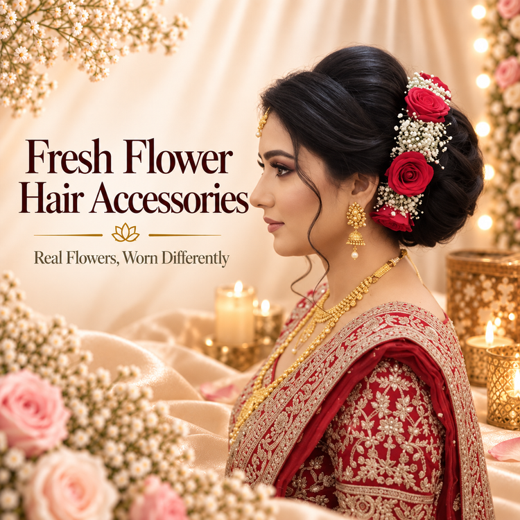 Fresh Flower Hair Accessories — Real Flowers, Worn Differently