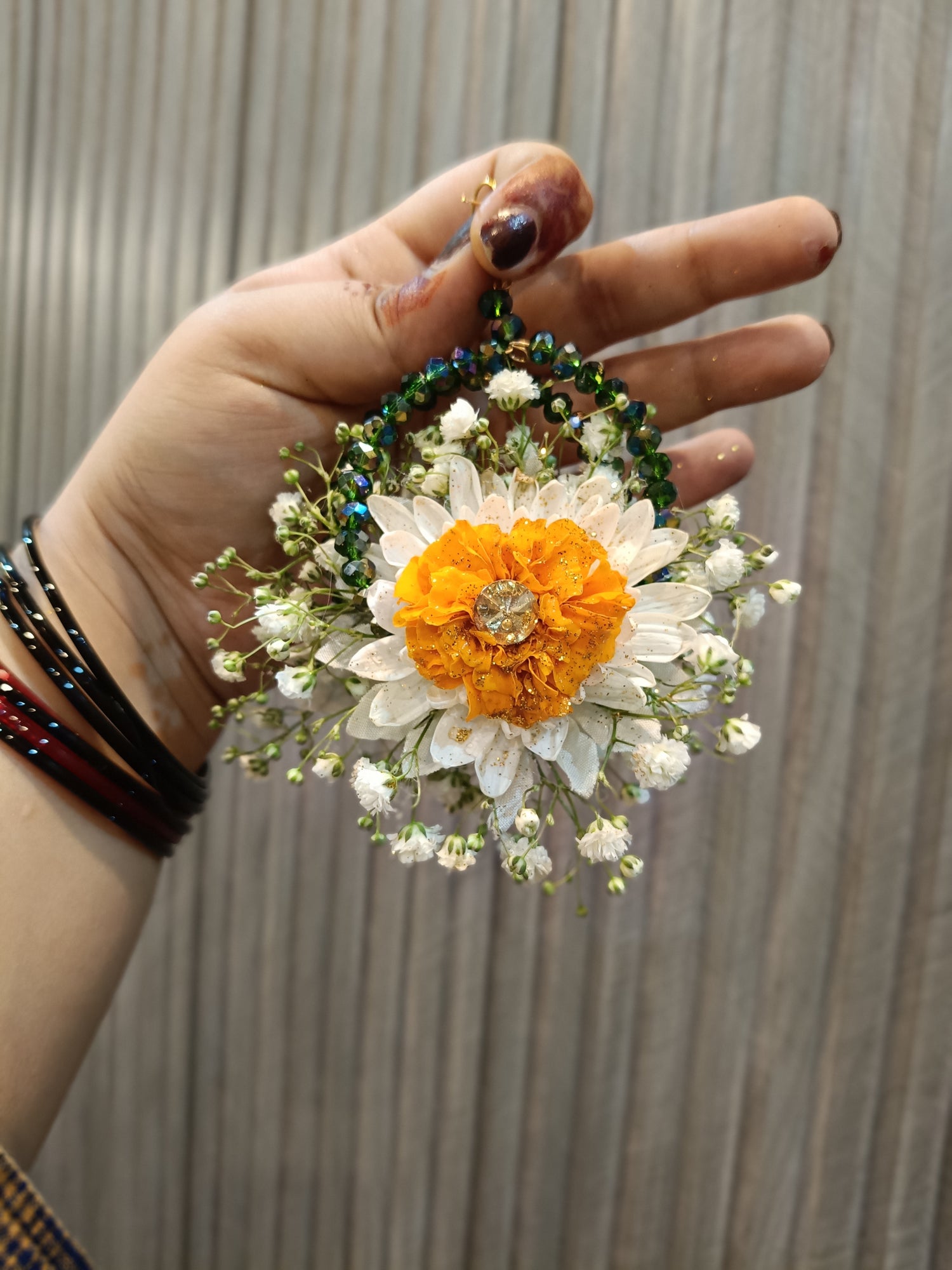 Fresh Flowers Earrings and Bindi