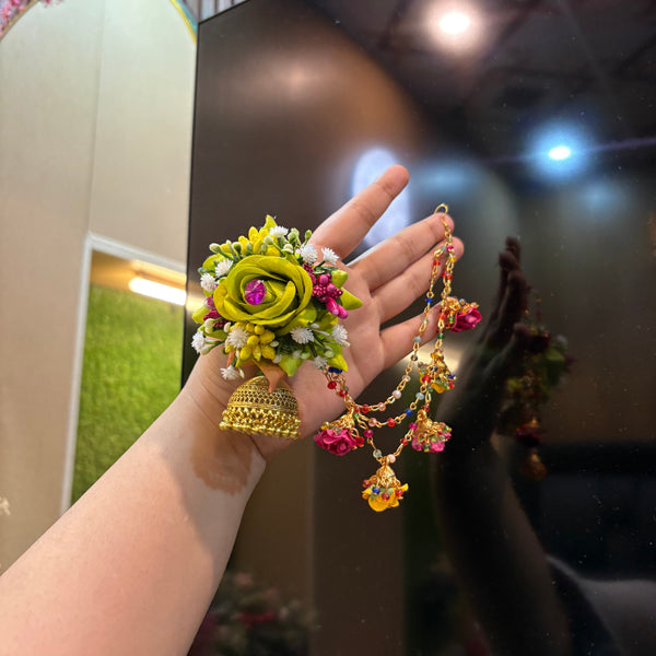 Haldi floral jewellery
