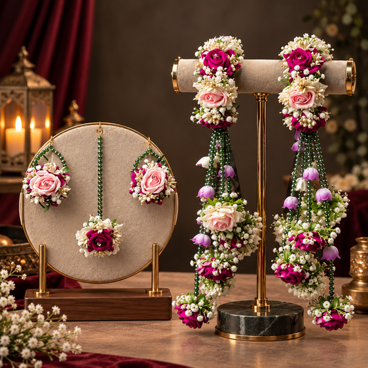 Meher Gul – Cascading Bridal Floral Jewellery