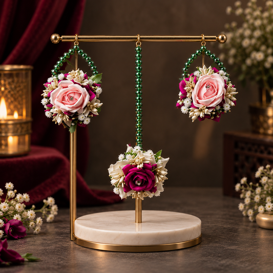 Meher Gul – Cascading Bridal Floral Jewellery