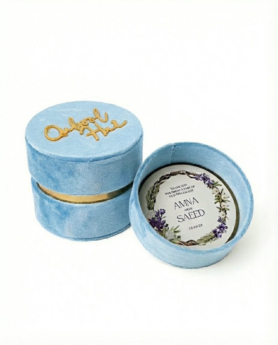 Black Velvet Round Box
