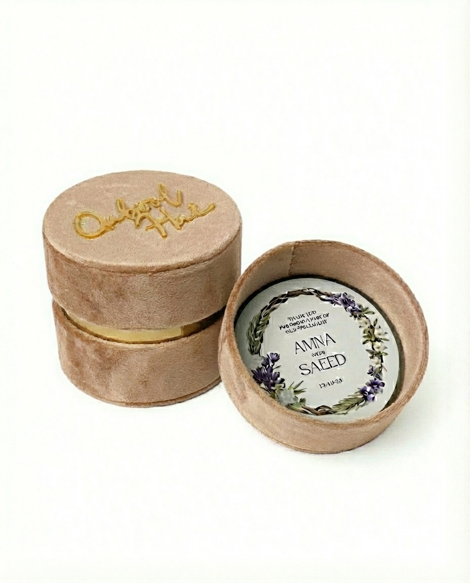 Black Velvet Round Box