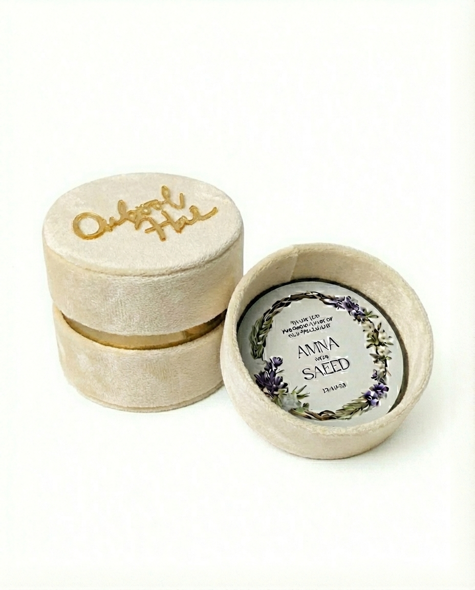 Black Velvet Round Box