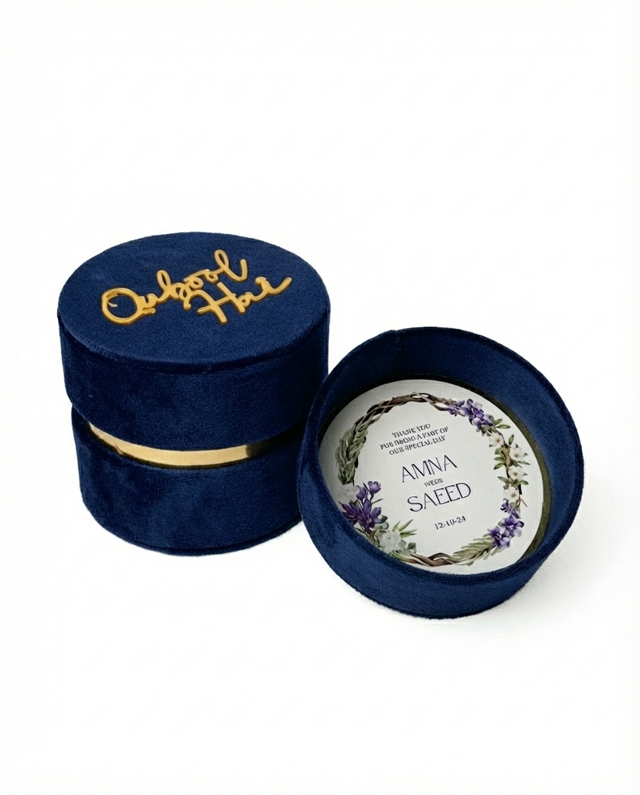 Black Velvet Round Box