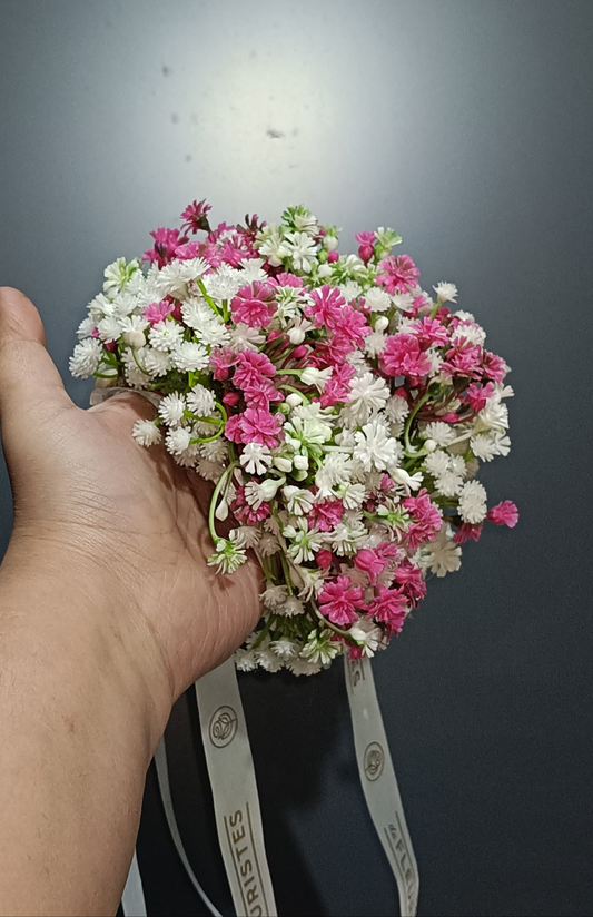 Baby's breath gajra pair