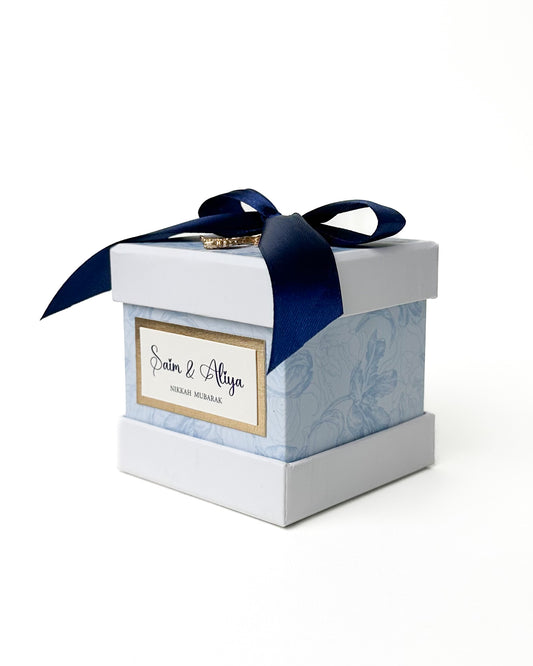 Baby Blue Luex 2 Favor/Bid box