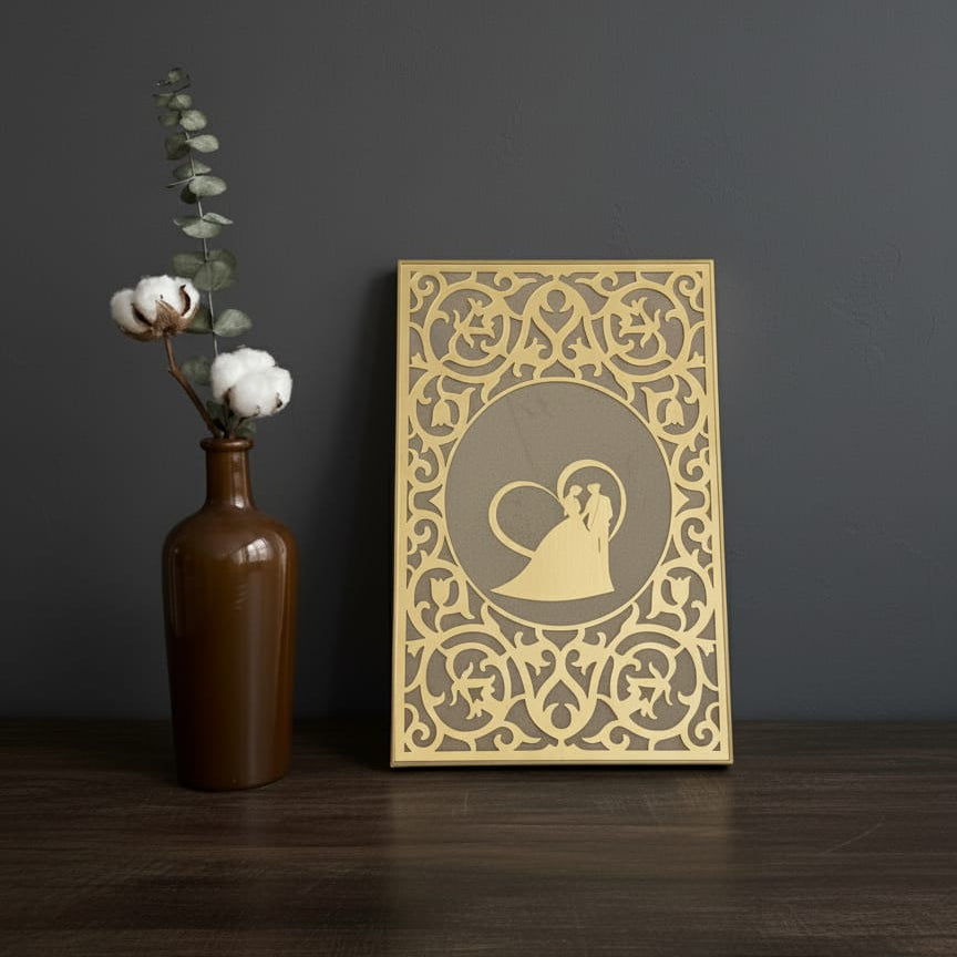 📖 Premium Velvet &amp; Acrylic Nikah Booklet

Capture your special day with

luxurious, premium

&nbsp;wedding contract booklets designed to create a beautiful, lasting memory of your sacred union


Key Features:

Size: 12*18 Inches Closed Book
Size 24*18 Inches Open Book

Materials: Crafted with premium, durable velvet that offers a soft, elegant "feather touch" feel. The exquisite geometric design is achieved with high-quality acrylic for an exceptionally elegant and modern look.

Personalization:

Name,