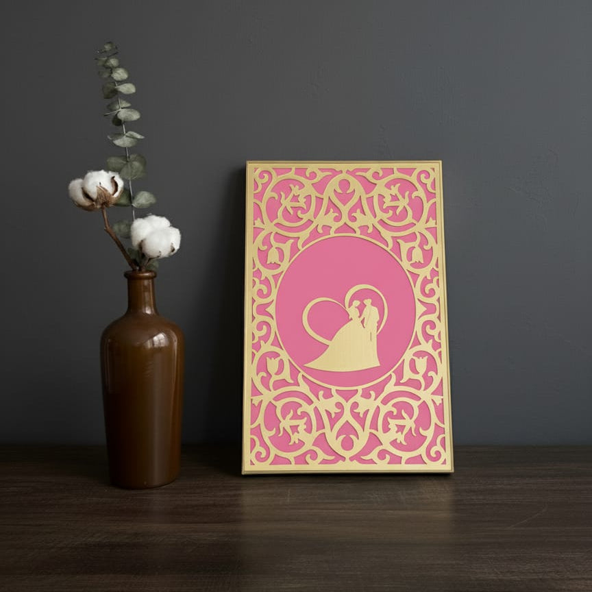 📖 Premium Velvet &amp; Acrylic Nikah Booklet

Capture your special day with

luxurious, premium

&nbsp;wedding contract booklets designed to create a beautiful, lasting memory of your sacred union


Key Features:

Size: 12*18 Inches Closed Book
Size 24*18 Inches Open Book

Materials: Crafted with premium, durable velvet that offers a soft, elegant "feather touch" feel. The exquisite geometric design is achieved with high-quality acrylic for an exceptionally elegant and modern look.

Personalization:

Name,