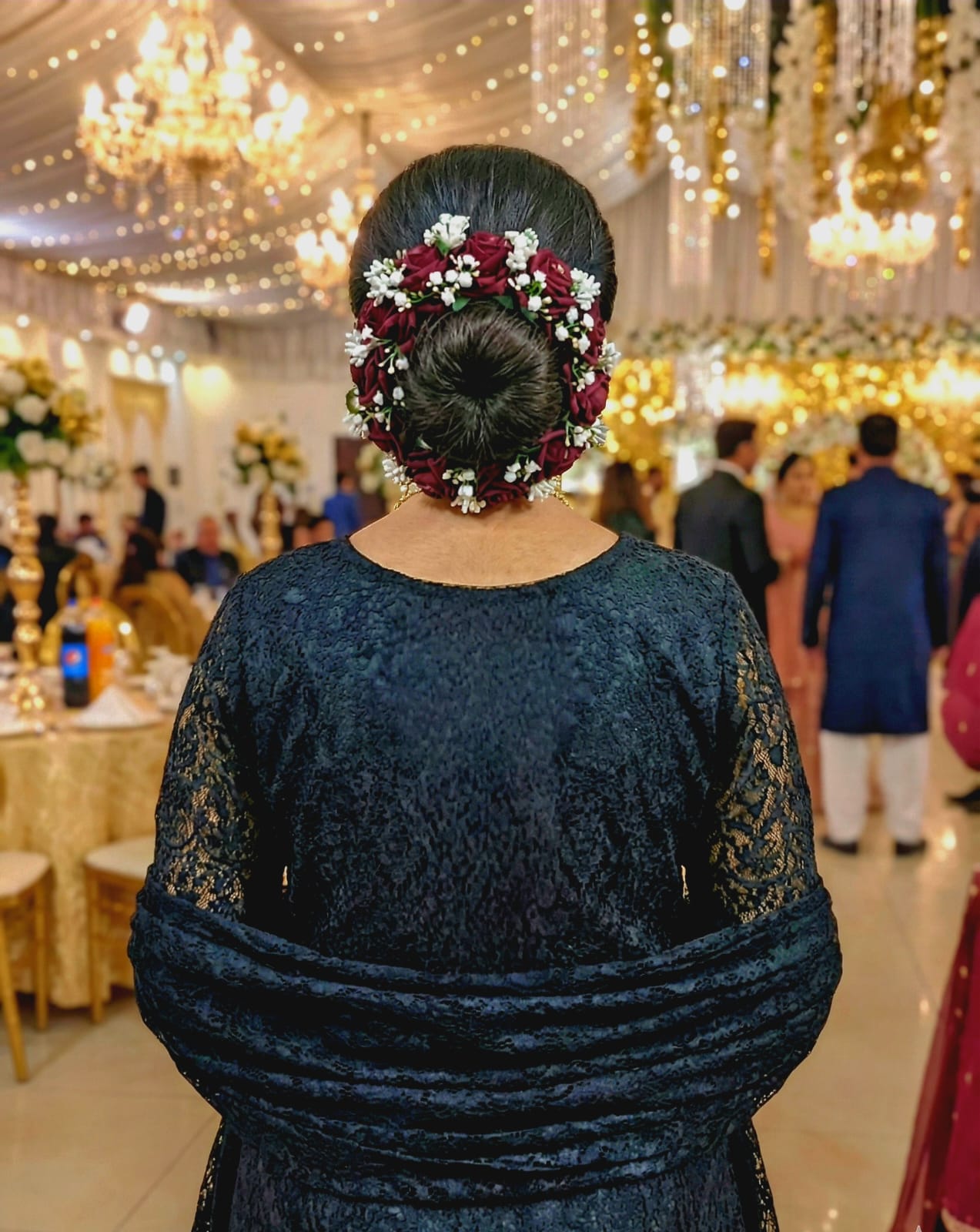 Maroon Hair Bun