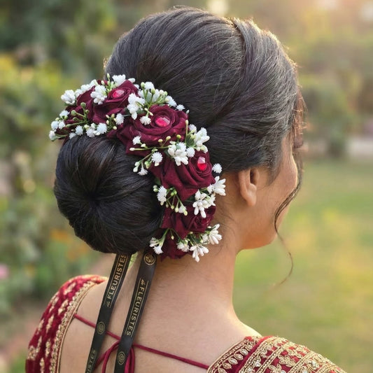Maroon Hair Bun