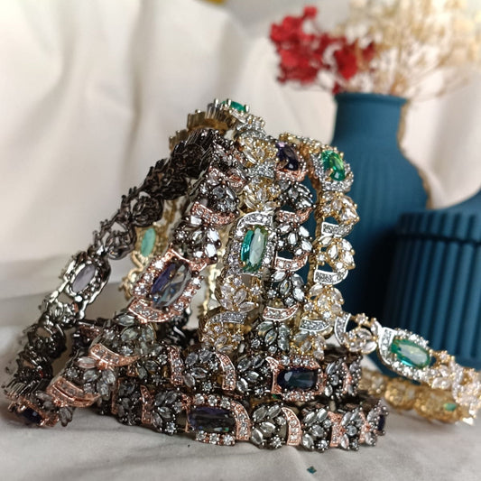 Royal Zircon & Gemstone Kara ( Pair)