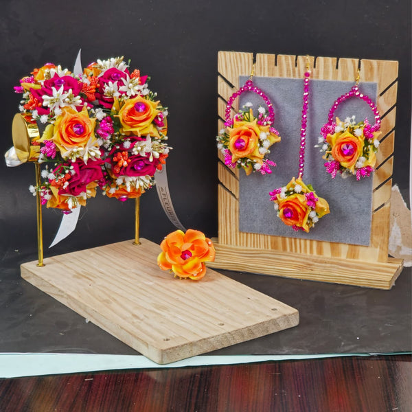 Dholki floral jewellery
