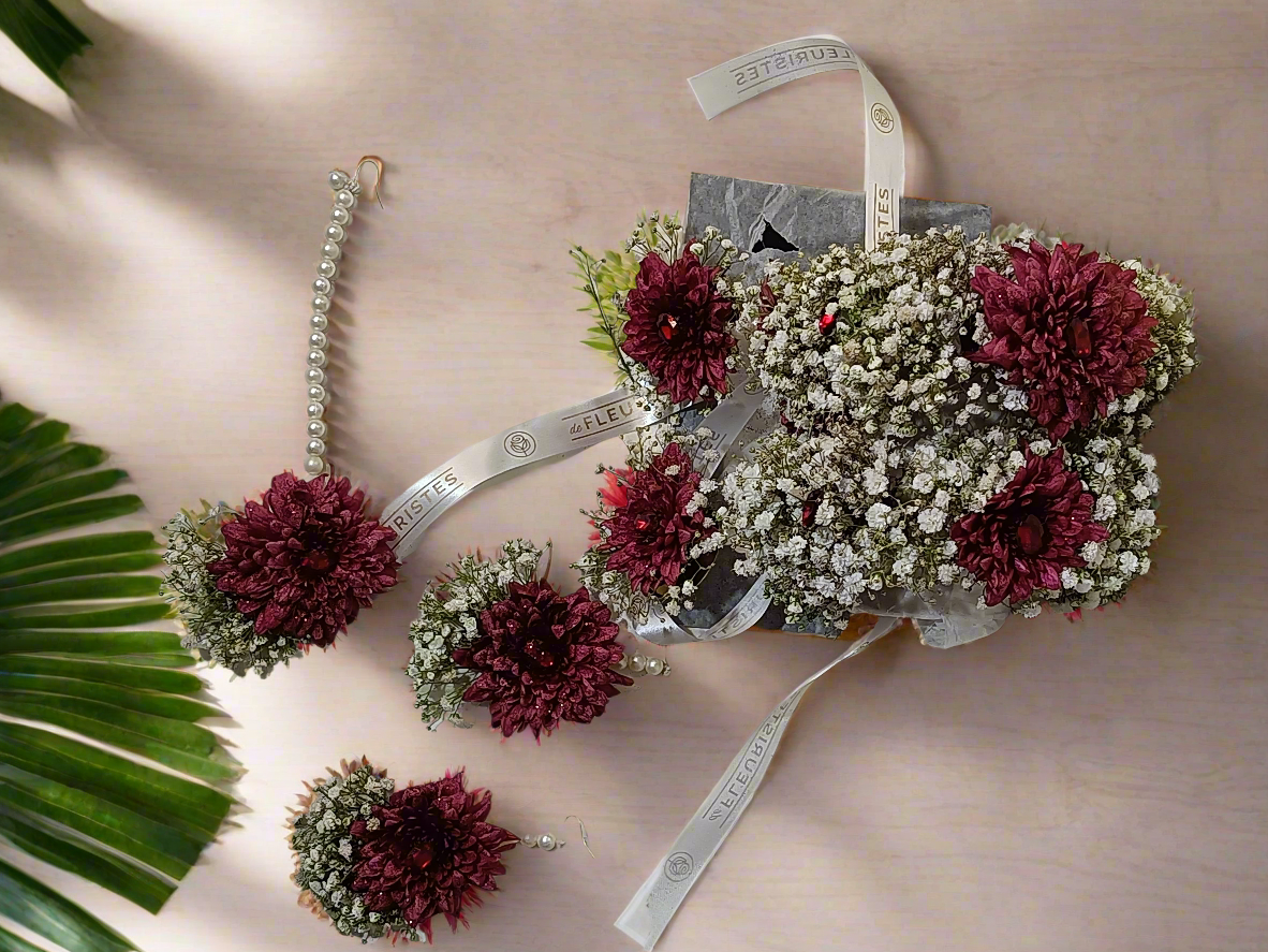 maroon babys breath dream