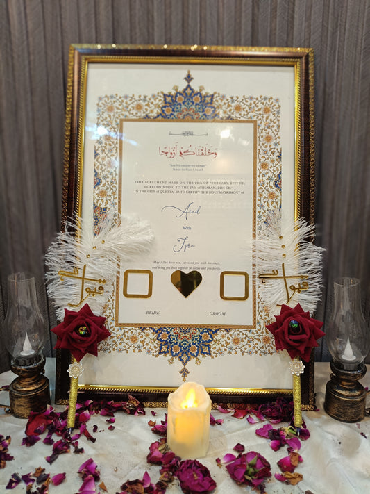 Nikkah pen with Nikkah certificate