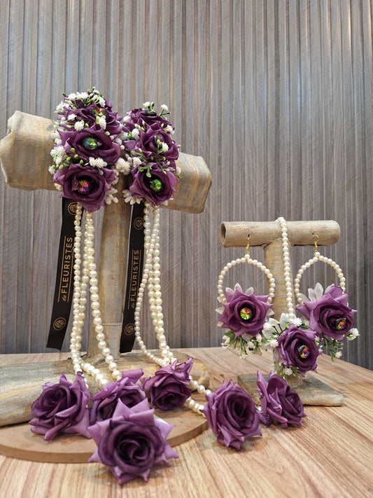 Purplish Floral Jewelry