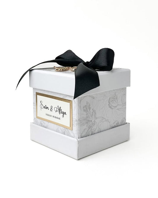 White Luex 2 Favor/Bid box