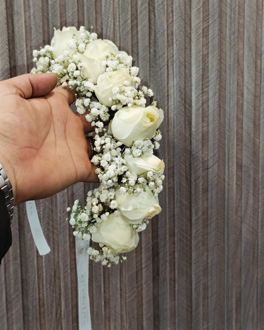 White Rose Hair Bun