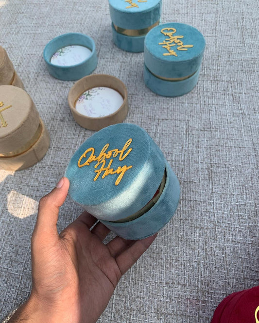 Velvet Round box