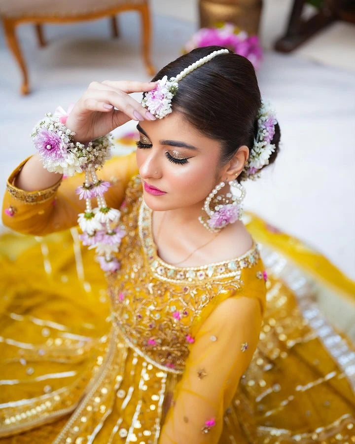 Haldi& Mehndi Flowers jewellery