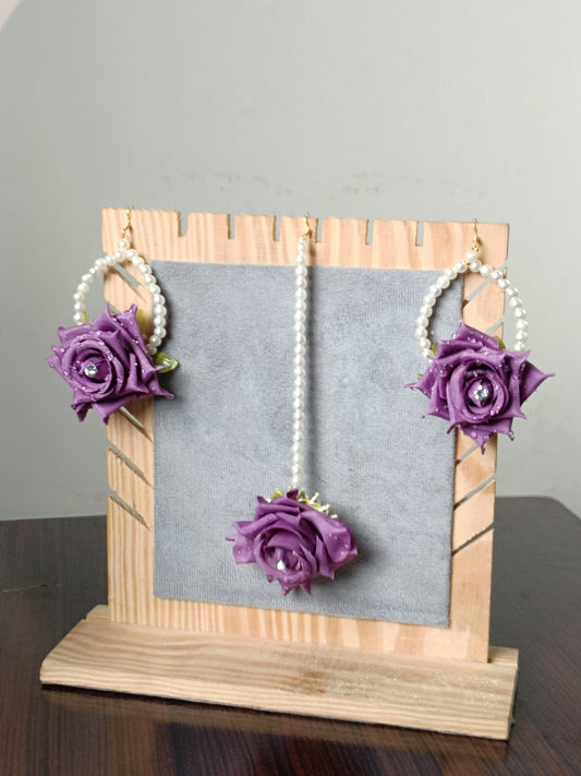 Lavender Grace Bridal Floral Jewellery Set
