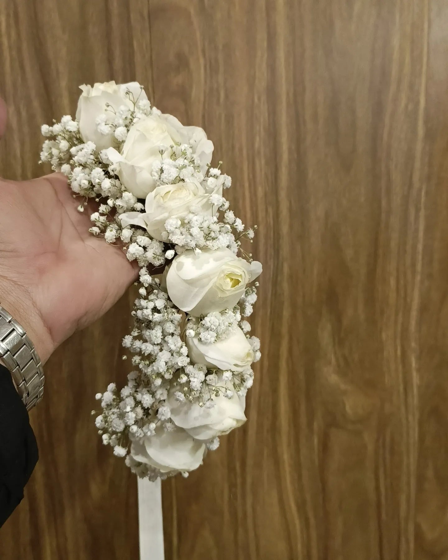 White Rose Hair Bun