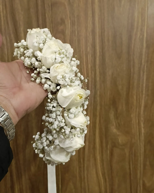 White Rose Hair Bun