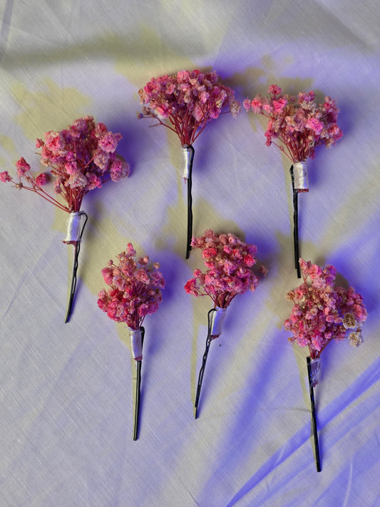 Dry baby's breath pins