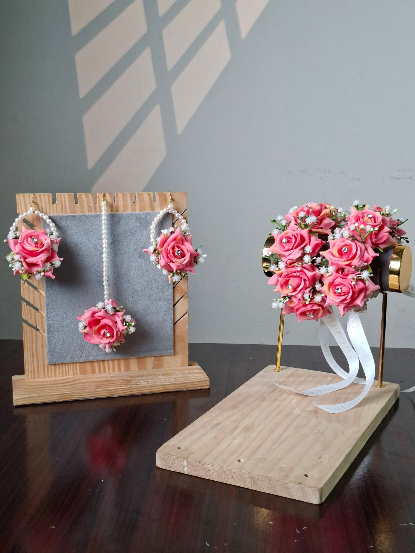Rosé Bloom Bridal Floral Jewellery Set