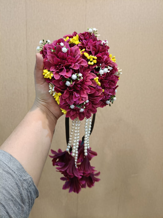 Deep Red Floral Adornments