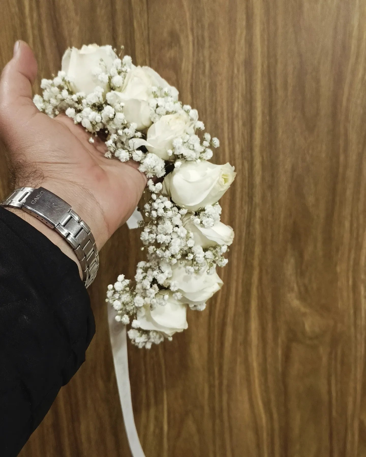 White Rose Hair Bun