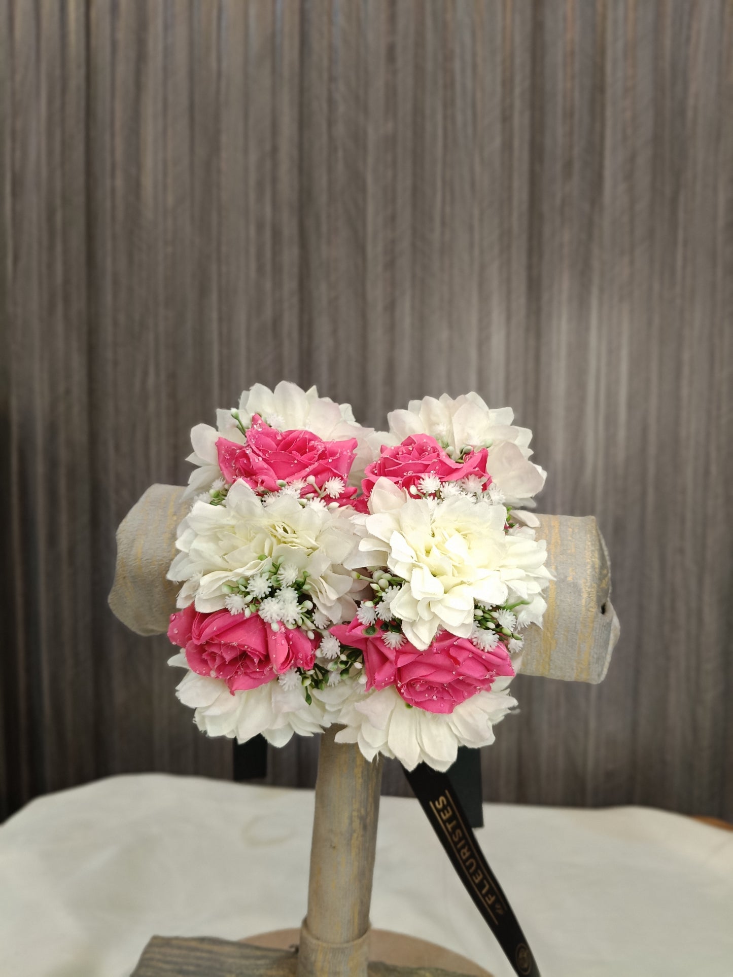 Petal Pink and White Gajra