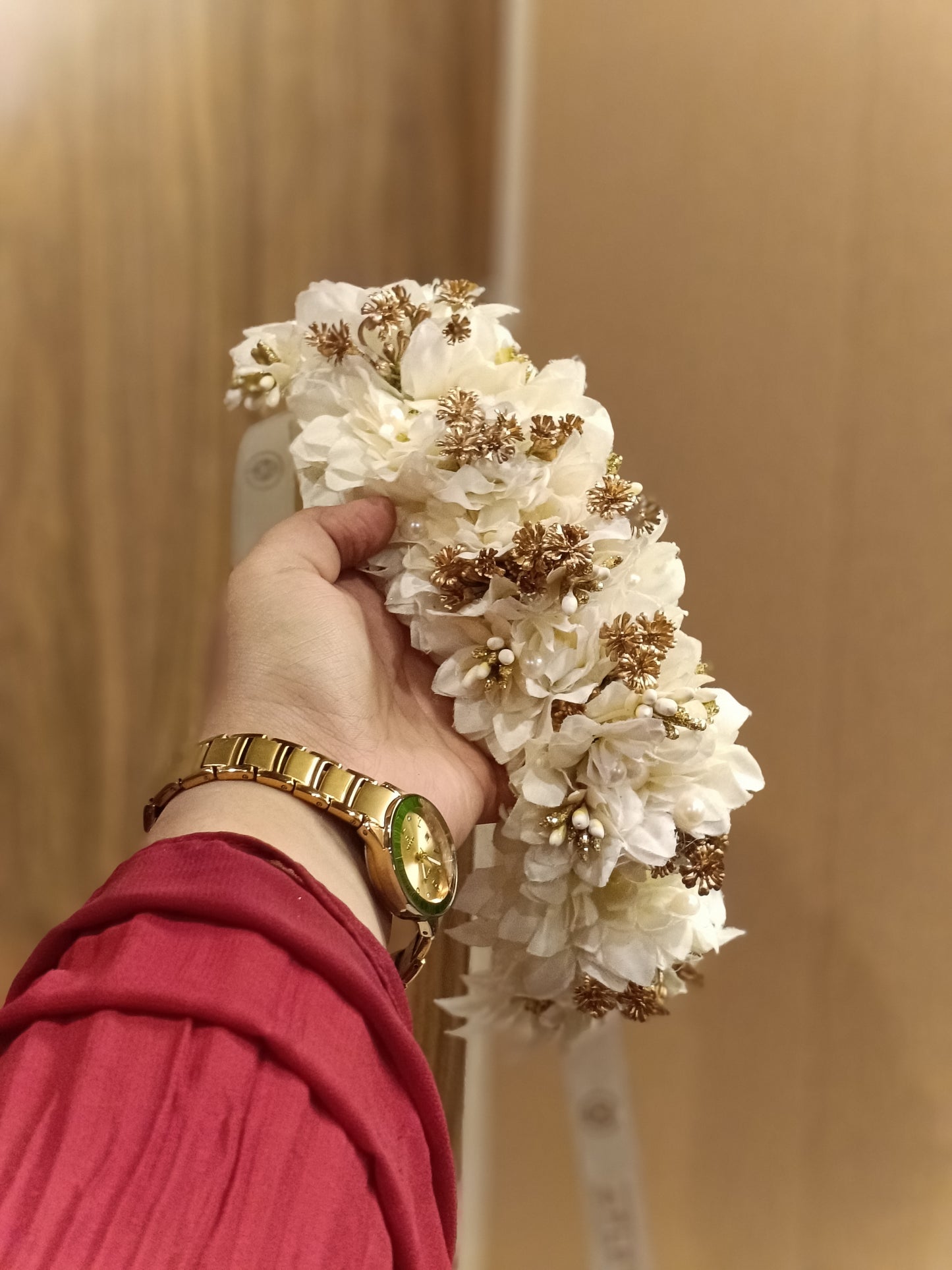 Chrysanthemum and Gold Hair Bun