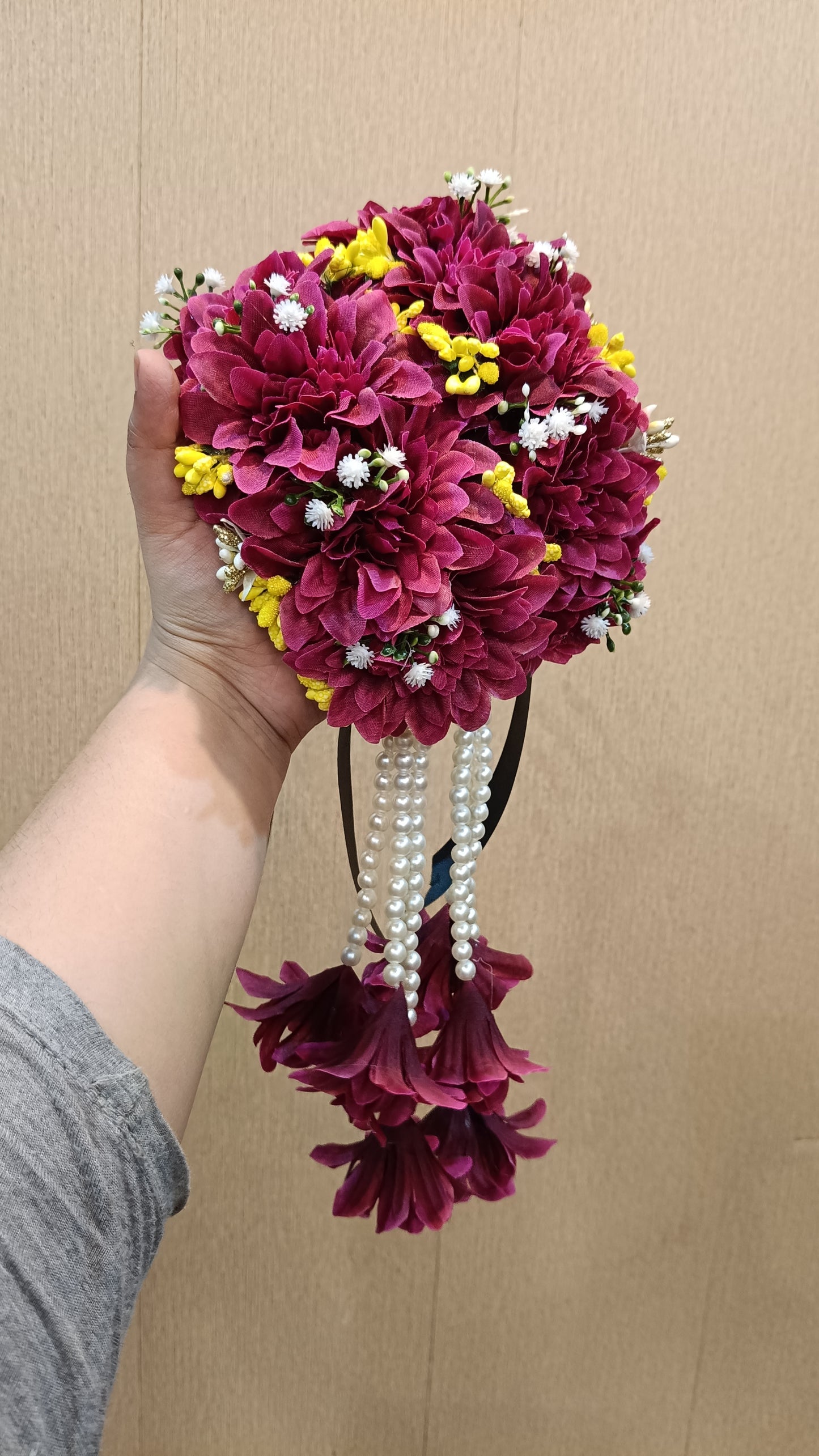 Deep Red Floral Adornments